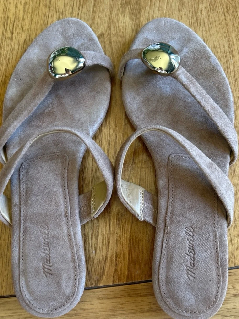 NWOT Madewell The Mila Organic Hardware Thong Slide Sandal